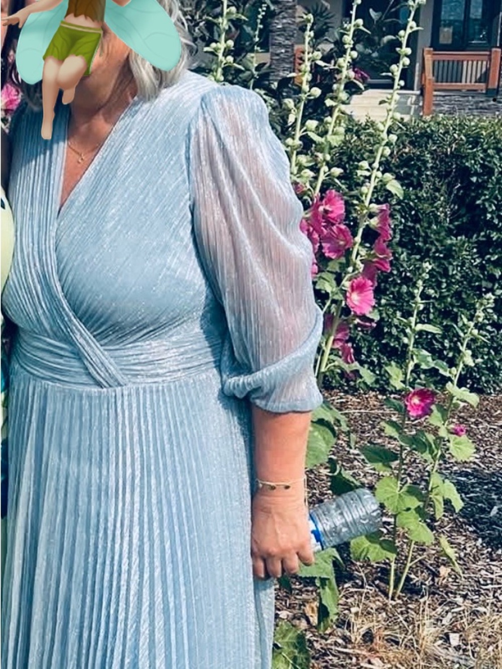 Phase eight formal Light Blue Pleated Midi Dress with Wrap V-Neck